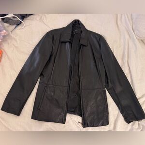 Men's Classic Black Leather Jacket